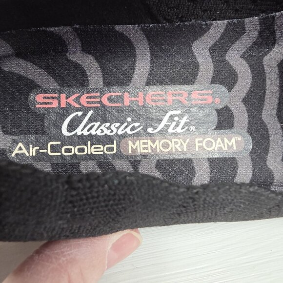 Skechers Classic Fit Shoes Womens Size 7.5 Black Slip On Memory Foam Comfort - Picture 8 of 10